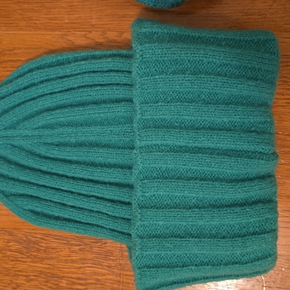 SONOMA BRAND WOMEN'S GREEN HAT & FLIP TOP WARM WINTER GLOVES ONE SIZE FITS MOST - Picture 3 of 10